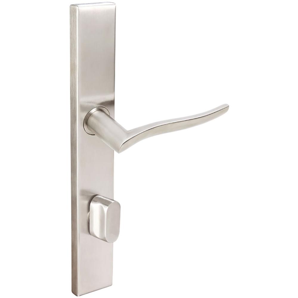 INOX - MU Multipoint 225 Waterfall US Entry Lever High US32D LH - Satin Stainless Steel
