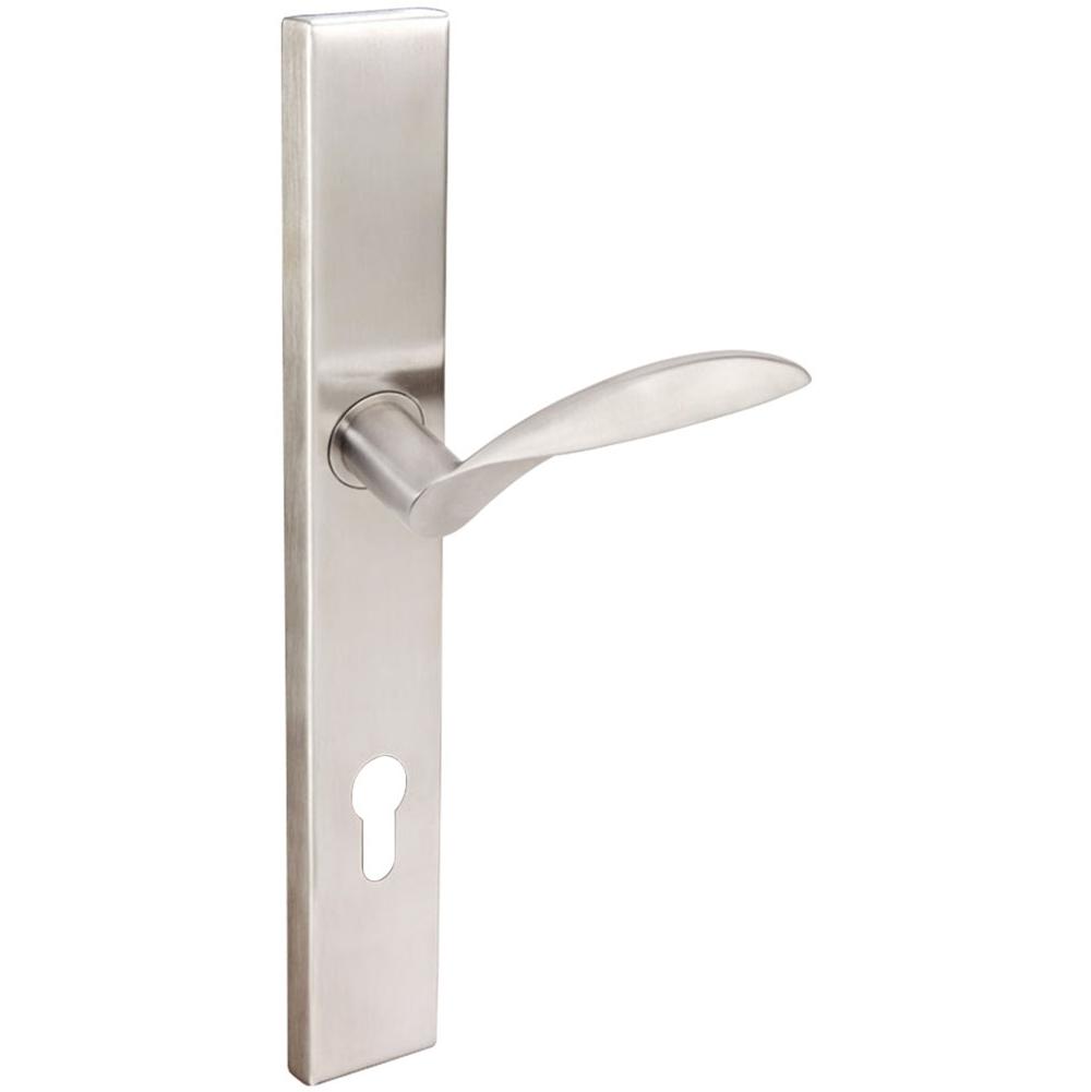 INOX - MU Multipoint 227 Stratus Euro Entry Lever High US32D LH - Satin Stainless Steel