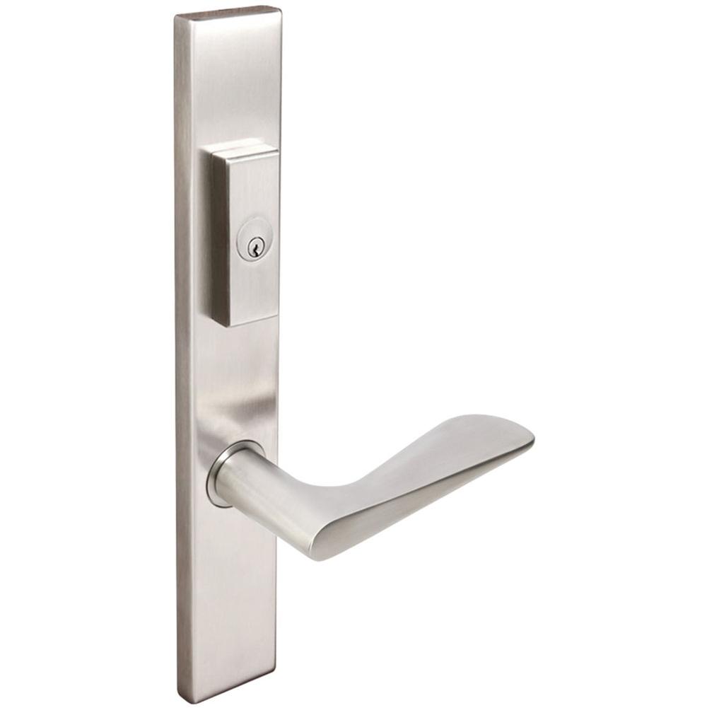 INOX - MU Multipoint 344 Ecco US Entry Lever Low US32D LH - Satin Stainless Steel