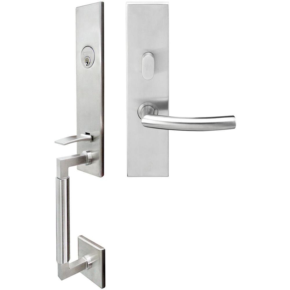 INOX - NY Handleset MT Mortise Oslo Entry 2-1/2'' 32D LH - Satin Stainless Steel