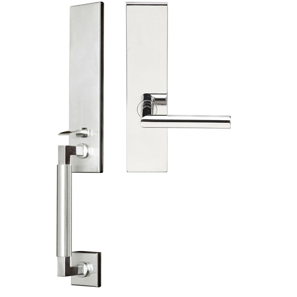 INOX - NY Handleset MT Mortise Frankfurt Full Dummy 32 RH - Polished Stainless Steel