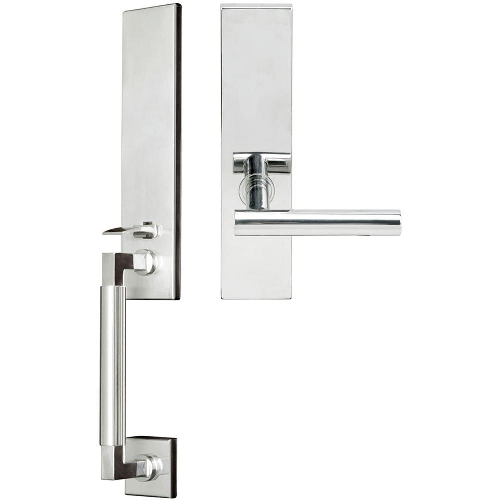 INOX - NY Handleset MT Mortise Stockholm Full Dummy 32 RH - Polished Stainless Steel