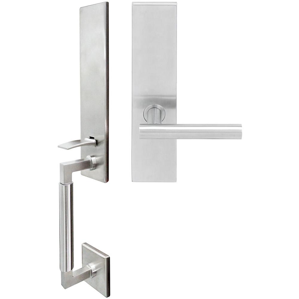 INOX - NY Handleset MT Mortise Stockholm Full Dummy 32D LH - Satin Stainless Steel