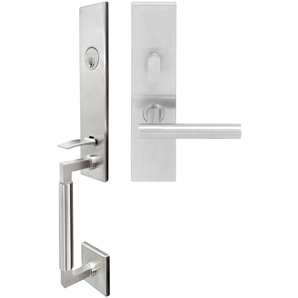 INOX - NY Handleset MT Mortise Copenhagen Entry 2-3/4'' 32D LHR - Satin Stainless Steel