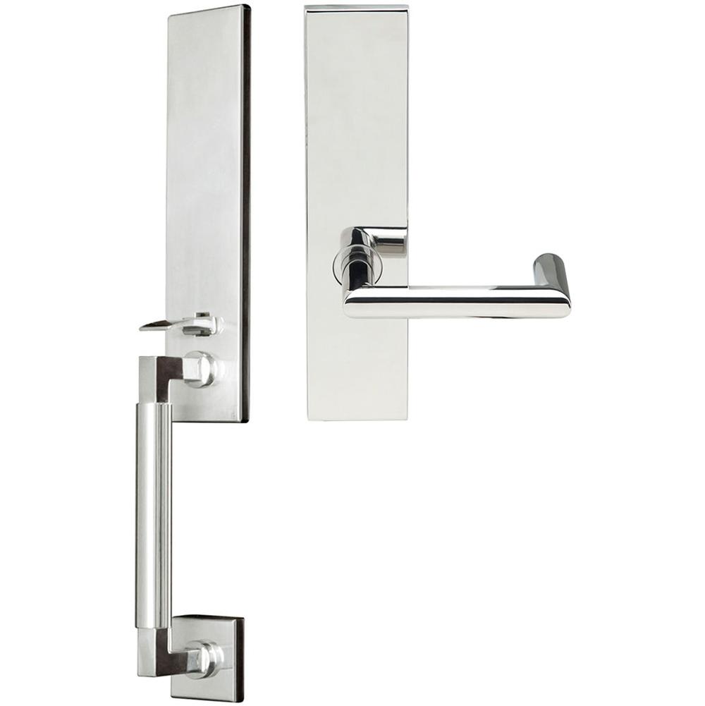 INOX - NY Handleset MT Mortise Stuttgart Full Dummy 32 LH - Polished Stainless Steel