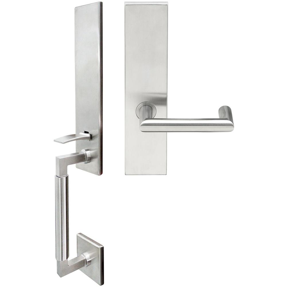 INOX - NY Handleset MT Mortise Stuttgart Full Dummy 32D RH - Satin Stainless Steel