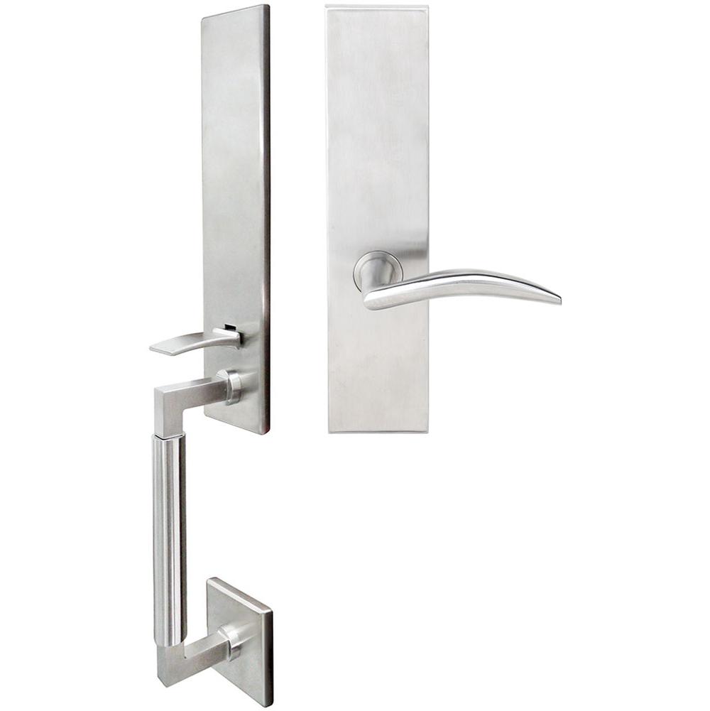 INOX - NY Handleset MT Mortise Air-stream Full Dummy 32D RH - Satin Stainless Steel
