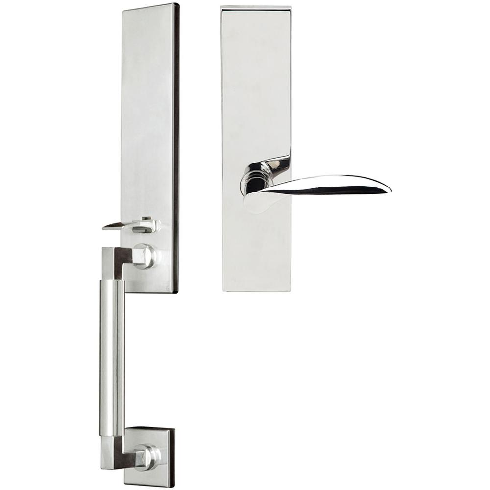 INOX - NY Handleset MT Mortise Stratus Full Dummy 32 LH - Polished Stainless Steel