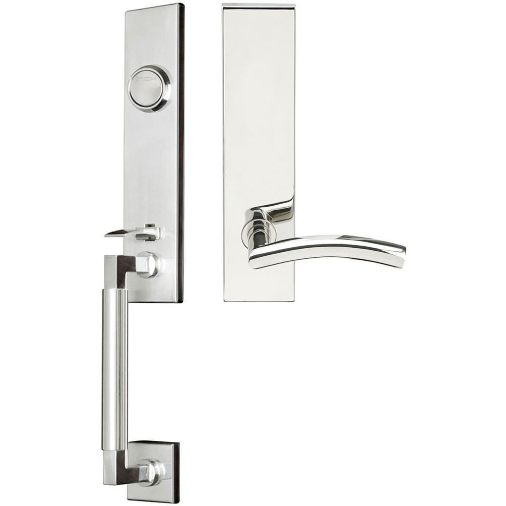 INOX - NY Handleset Tubular Brussels Full Dummy 32 LH - Polished Stainless Steel