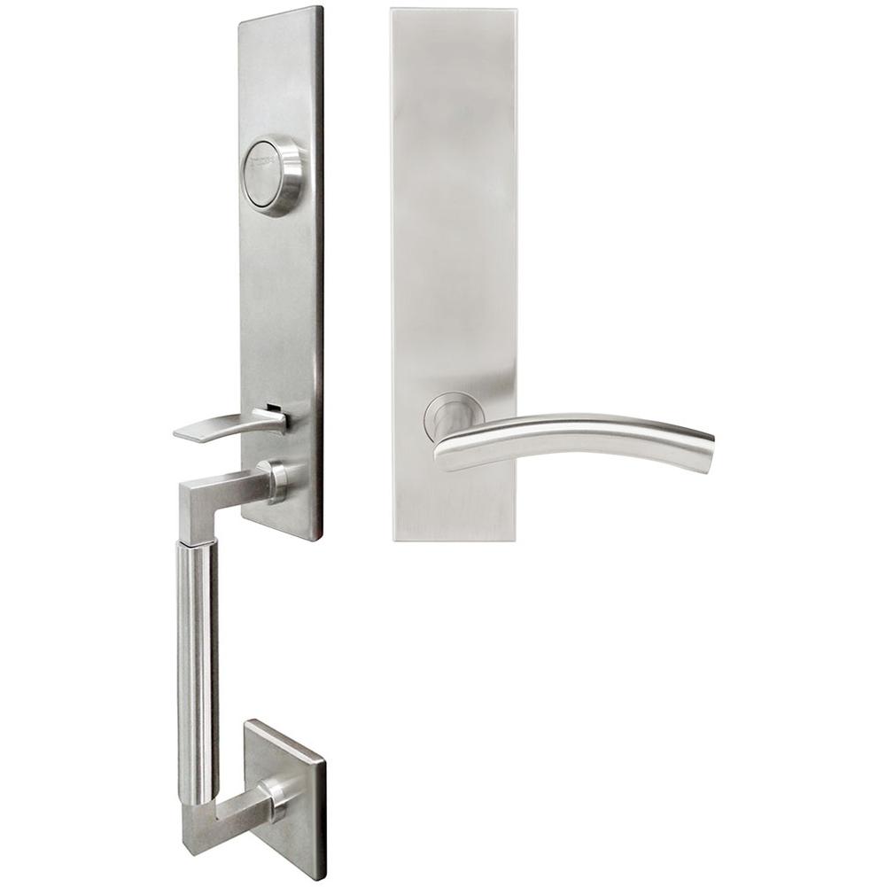 INOX - NY Handleset Tubular Brussels Full Dummy 32D RH - Satin Stainless Steel