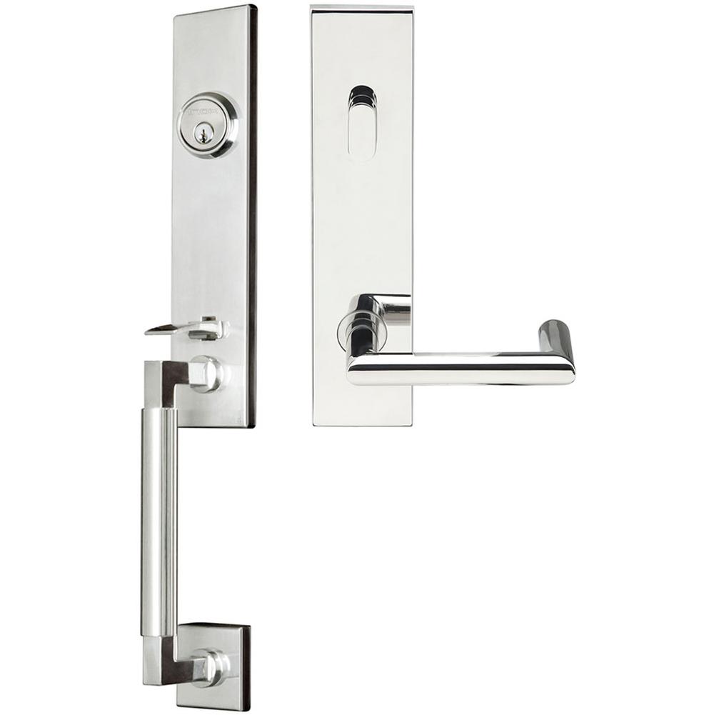 INOX - NY Handleset Tubular Stuttgart Entry 2-3/8'' 32 LH - Polished Stainless Steel