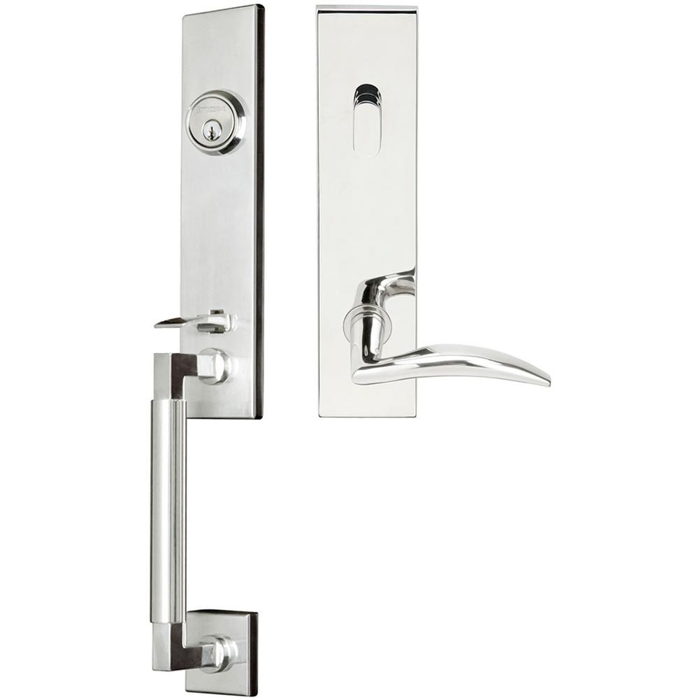 INOX - NY Handleset Tubular Air-stream Entry 2-3/4'' 32 LH - Polished Stainless Steel