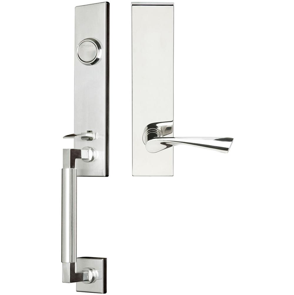 INOX - NY Handleset Tubular Breeze Full Dummy 32 LH - Polished Stainless Steel