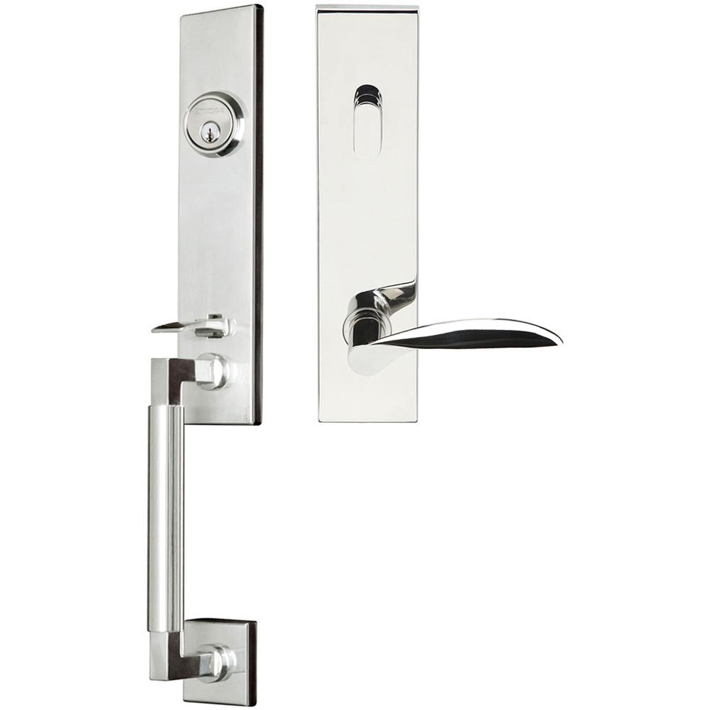 INOX - NY Handleset Tubular Stratus Entry 2-3/4'' 32 RHR - Polished Stainless Steel