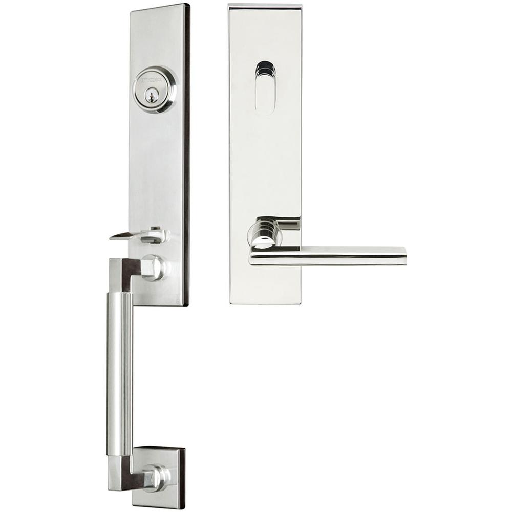 INOX - NY Handleset Tubular Sunrise Entry 2-3/4'' 32 LHR - Polished Stainless Steel