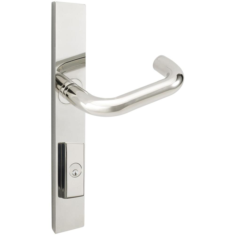 INOX - MU Multipoint 102 Munich US Entry Lever High US32 LH - Polished Stainless Steel