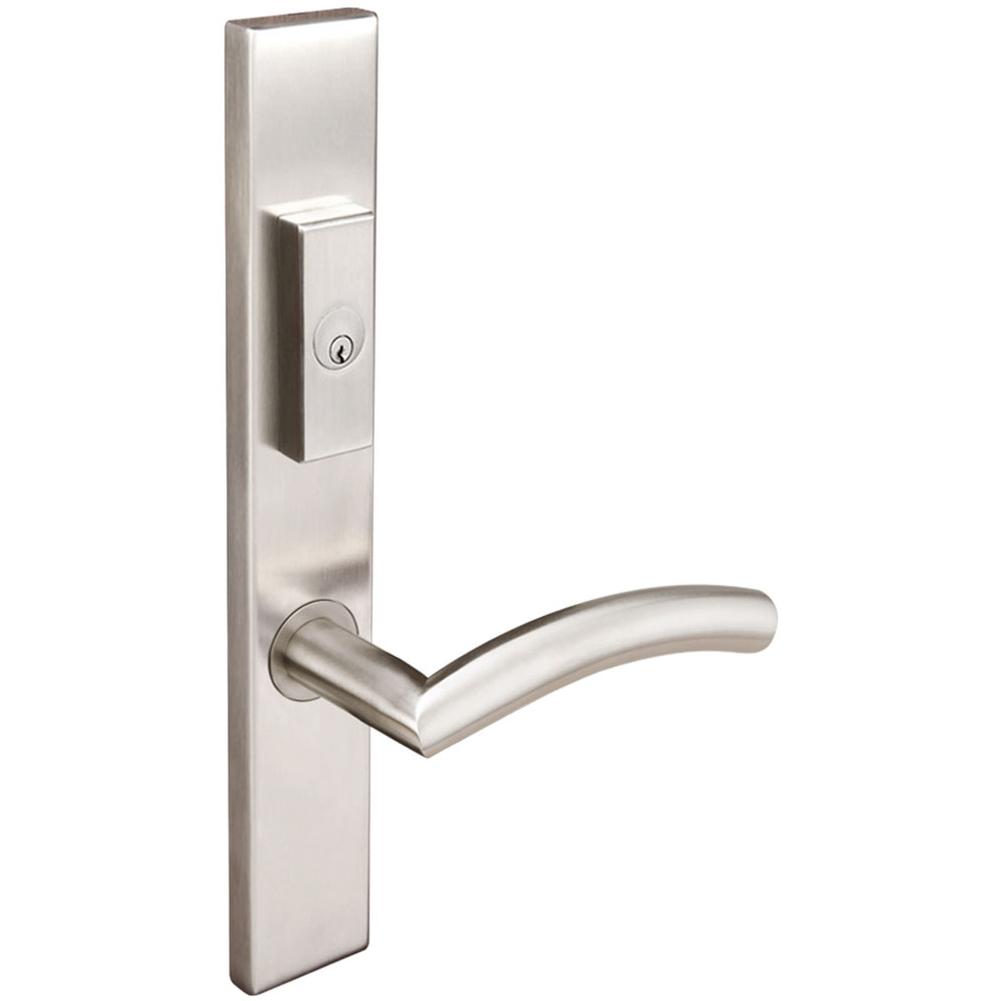 INOX - MU Multipoint 104 Brussels US Entry Lever Low US32D RH - Satin Stainless Steel