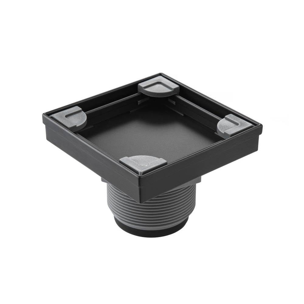 Isenberg By Flusso - 4'' Tile Insert Floor Drain with 2'' Outlet - Matte Black