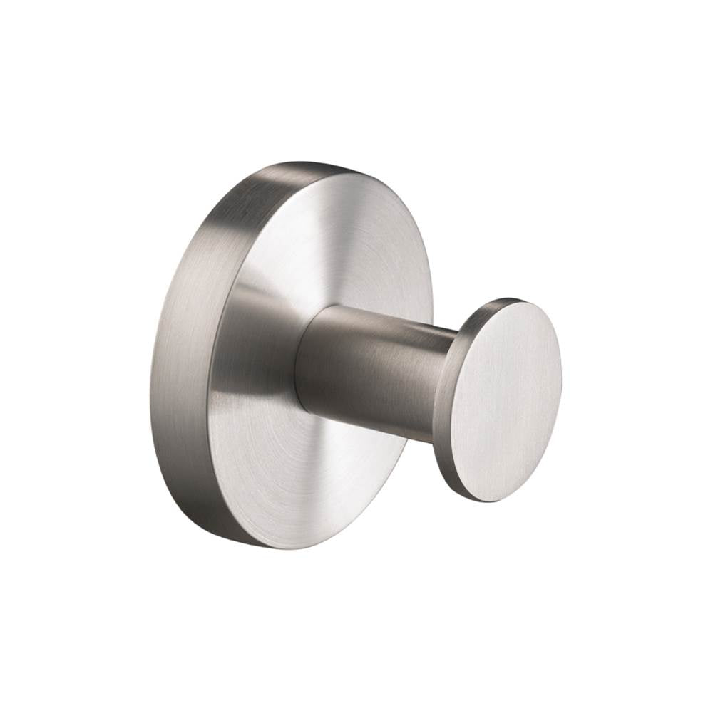 Isenberg By Flusso - Brass Bathroom Towel / Robe Hook - Brushed Nickel PVD