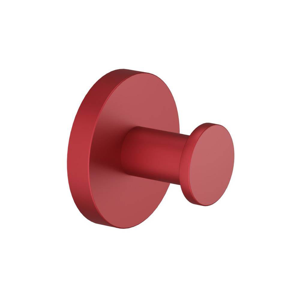 Isenberg By Flusso - Brass Bathroom Towel / Robe Hook - Crimson