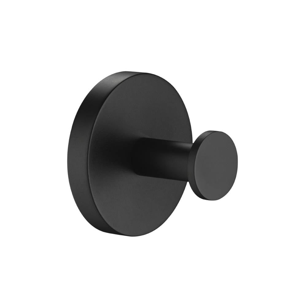Isenberg By Flusso - Brass Bathroom Towel / Robe Hook - Matte Black