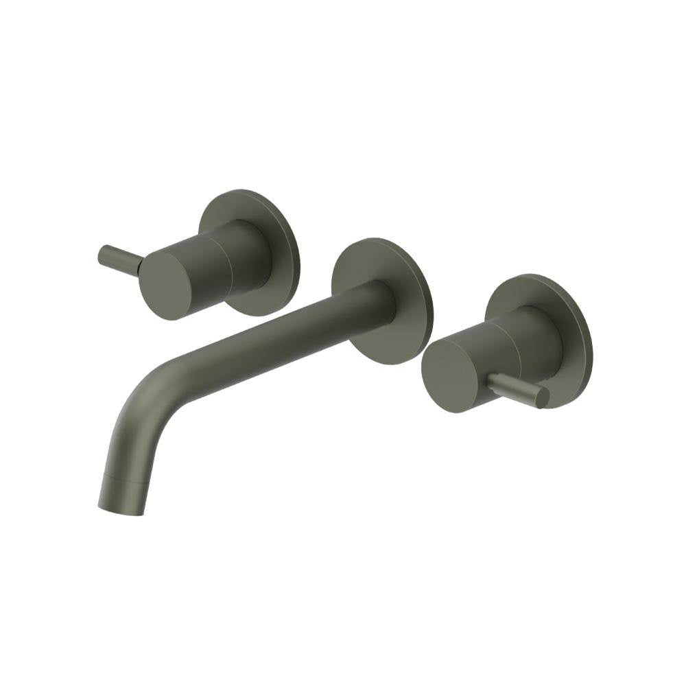 Isenberg By Flusso - Two Handle Wall Mounted Bathroom Faucet - Gun Metal Grey