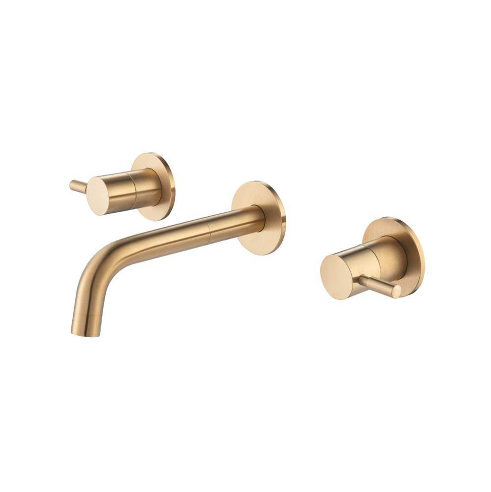Isenberg By Flusso - Two Handle Wall Mounted Tub Filler - Brushed Bronze Pvd