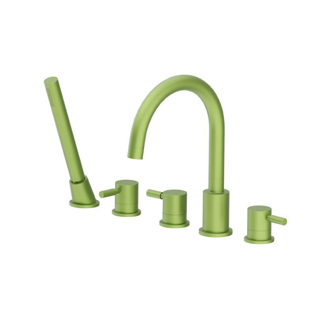 Isenberg By Flusso - Five Hole Deck Mounted Roman Tub Faucet With Hand Shower - Isenberg Green