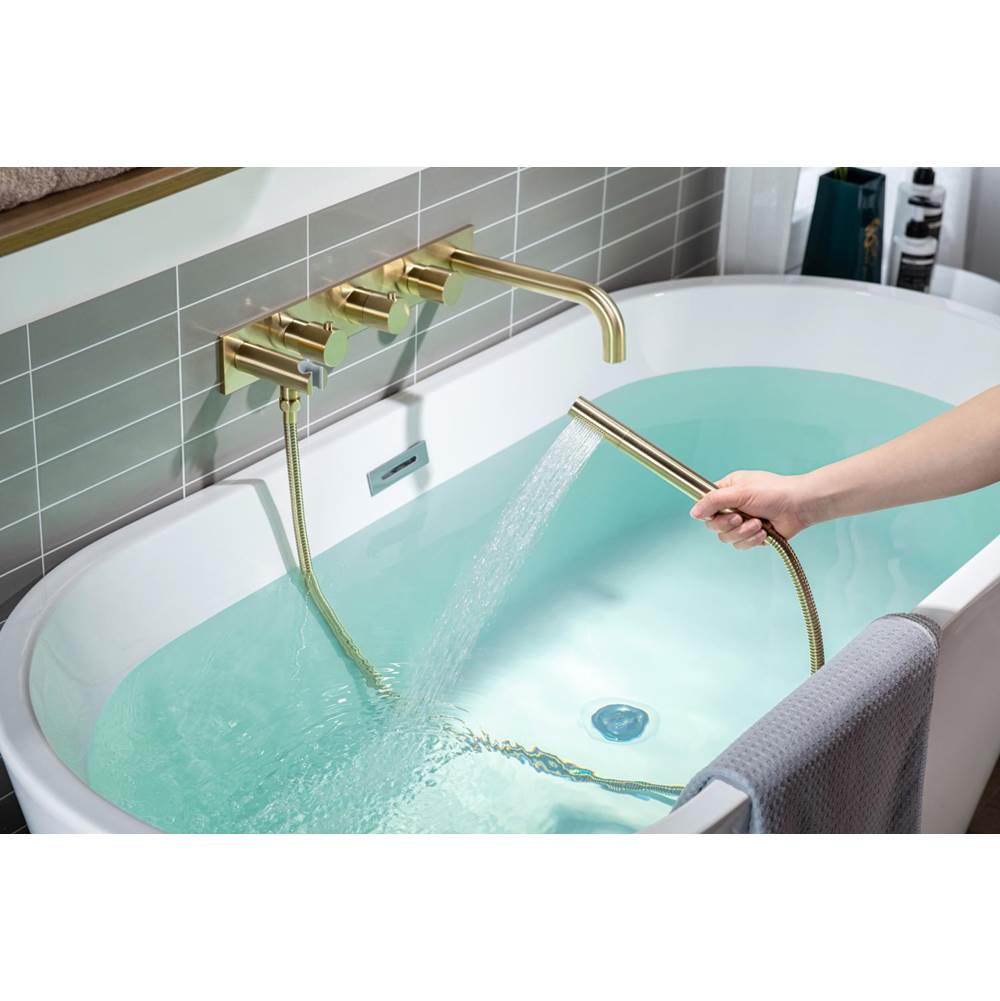 Wall Mount Tub Filler With Hand Shower