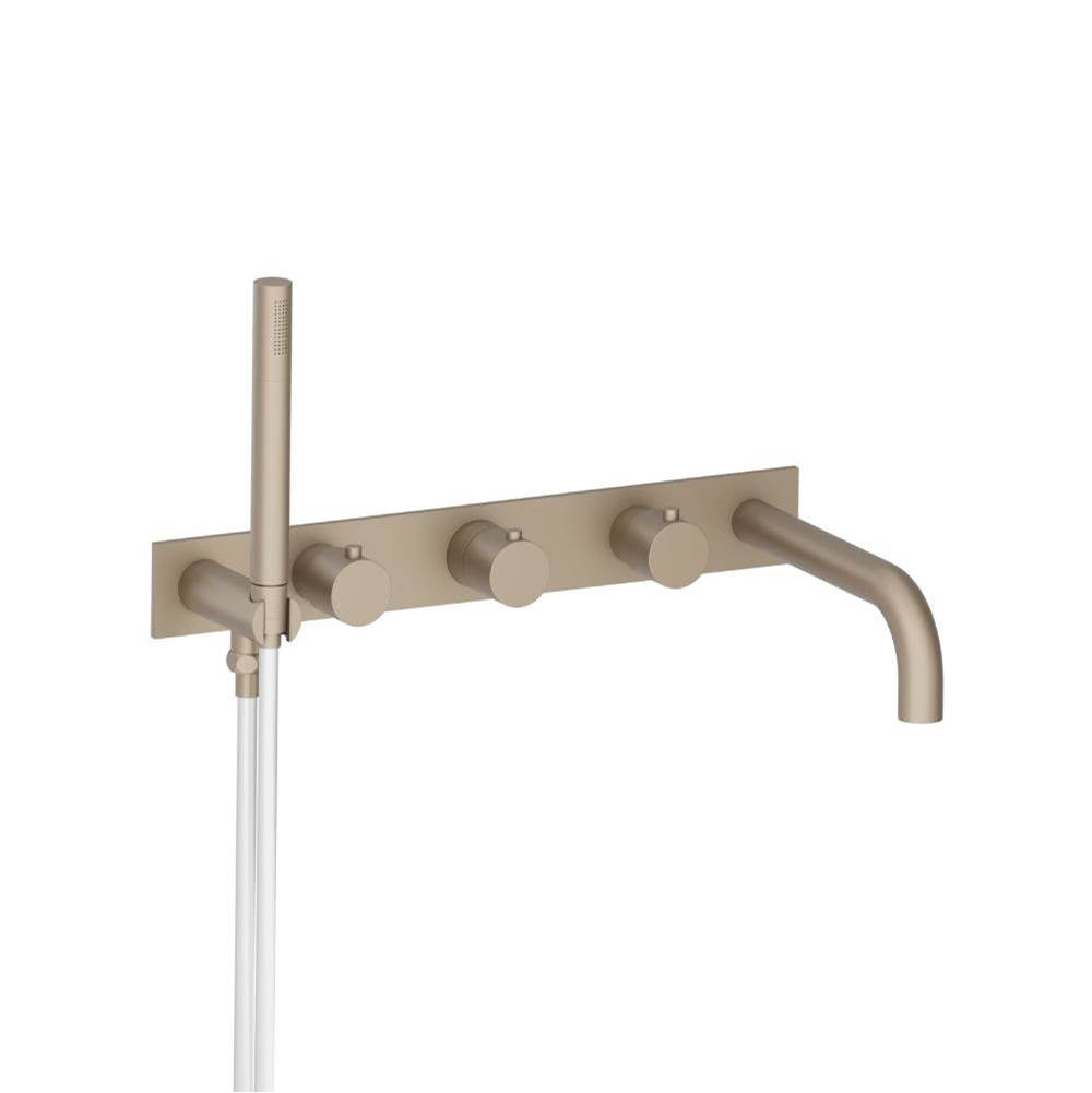 Isenberg By Flusso - Wall Mount Tub Filler With Hand Shower - Dark Tan