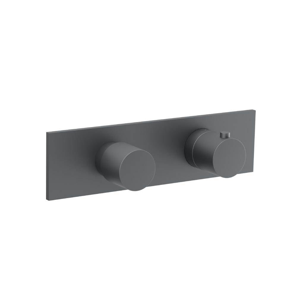 Isenberg By Flusso - 3/4'' Horizontal Thermostatic Shower Valve & Trim - 1 Ouptut - Rock Grey