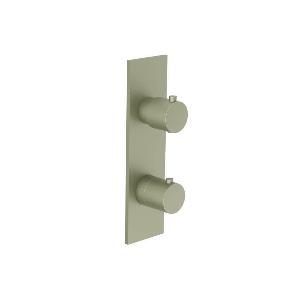 Isenberg By Flusso - 3/4'' Horizontal Thermostatic Shower Valve & Trim - 1- Output - Army Green