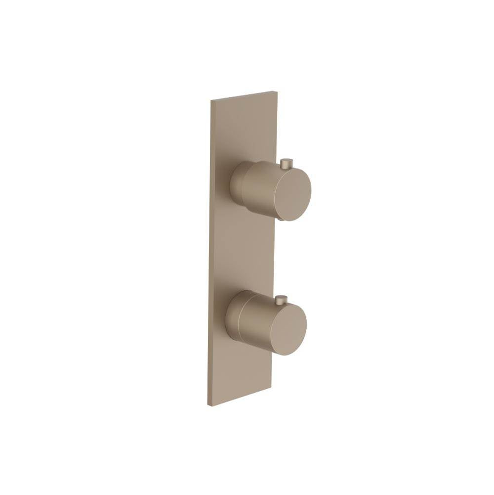 Isenberg By Flusso - 3/4'' Horizontal Thermostatic Shower Valve & Trim - 1- Output - Dark Tan
