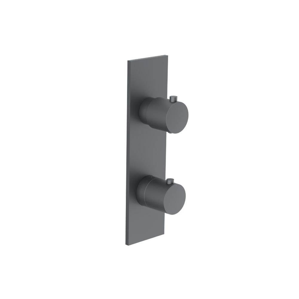 Isenberg By Flusso - 3/4'' Horizontal Thermostatic Shower Valve & Trim - 1- Output - Rock Grey