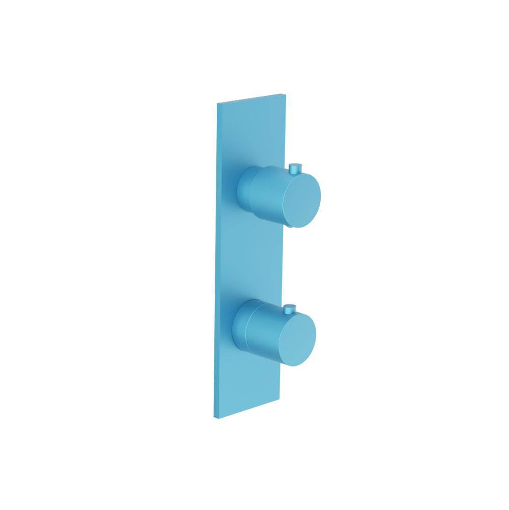Isenberg By Flusso - 3/4'' Horizontal Thermostatic Shower Valve & Trim - 1- Output - Sky Blue