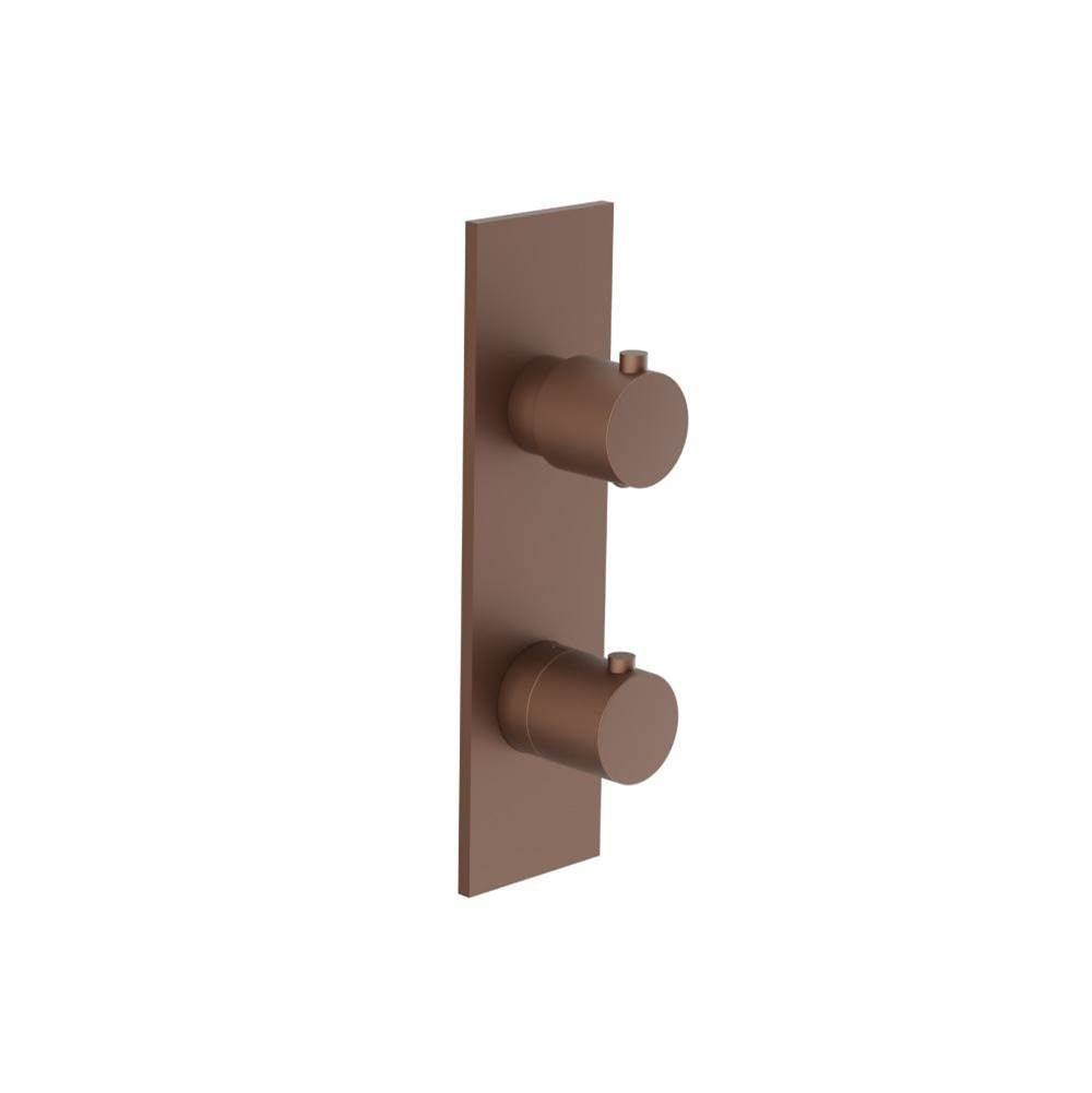 Isenberg By Flusso - 3/4'' Horizontal Thermostatic Shower Valve & Trim - 1- Output - Vortex Brown