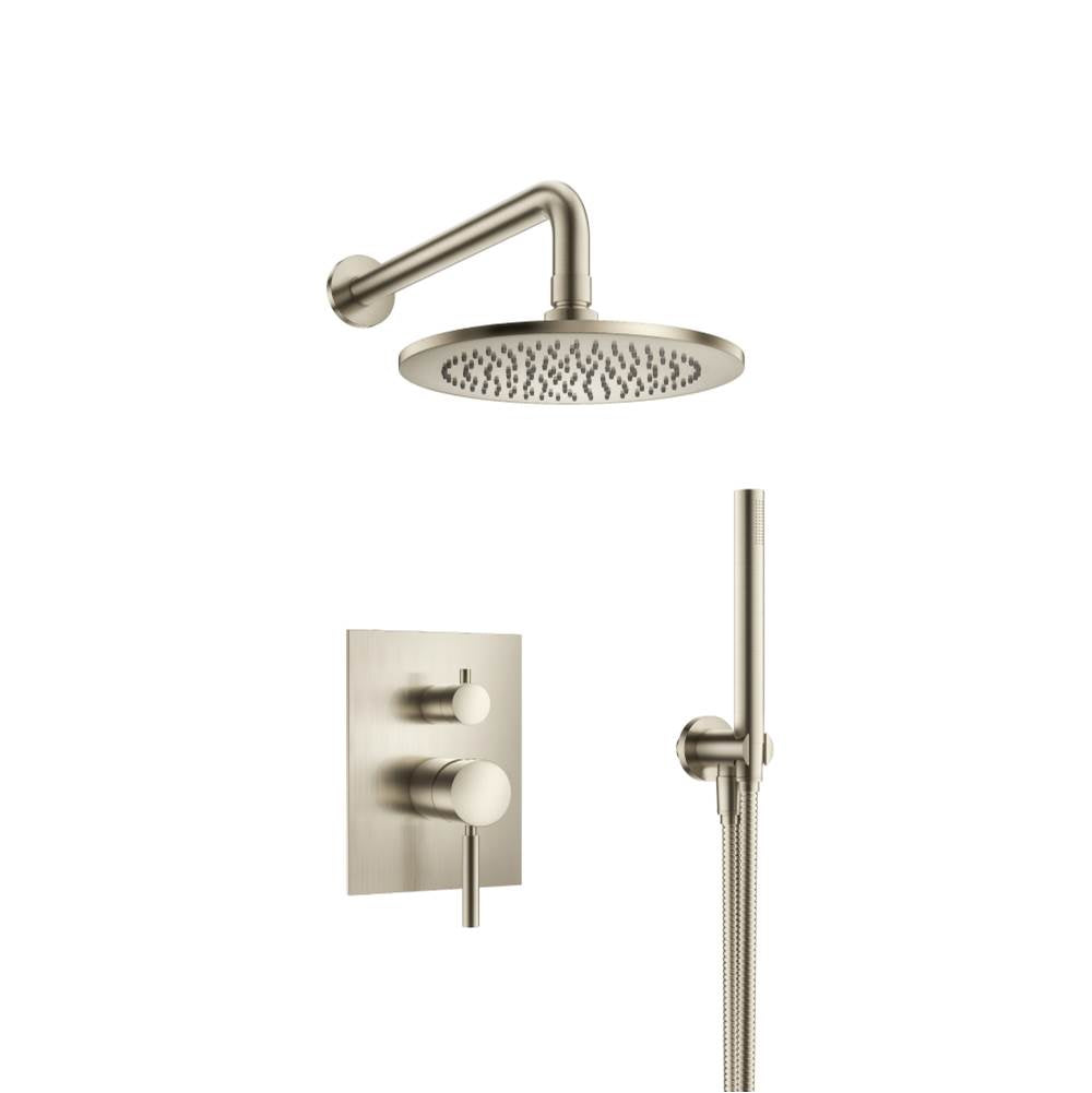 Isenberg By Flusso - Two Output Shower Set With Shower Head And Hand Held - Brushed Nickel PVD
