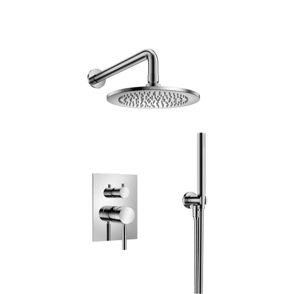 Isenberg By Flusso - Two Output Shower Set With Shower Head And Hand Held - Chrome