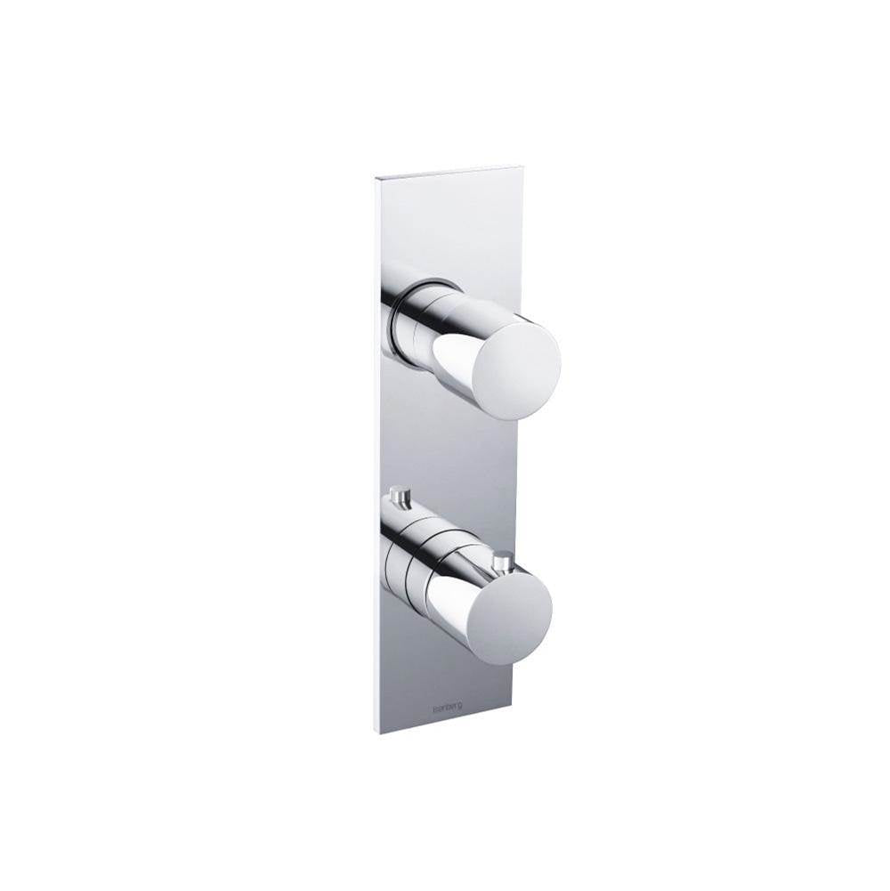 Isenberg By Flusso - 3/4'' Horizontal Thermostatic Shower Valve & Trim - 1- Output - Chrome