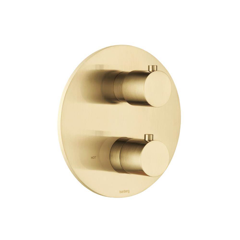 Isenberg By Flusso - 3/4 '' Thermostatic Valve & Trim - With 2-Way Diverter - 2 Output - Satin Brass PVD