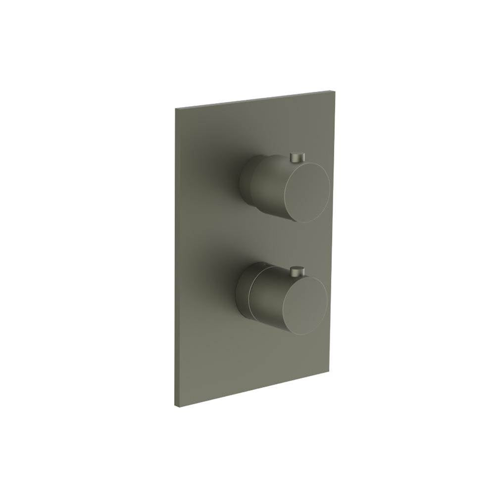 Isenberg By Flusso - 3/4'' Thermostatic Shower Valve & Trim - 1 Output - Gun Metal Grey