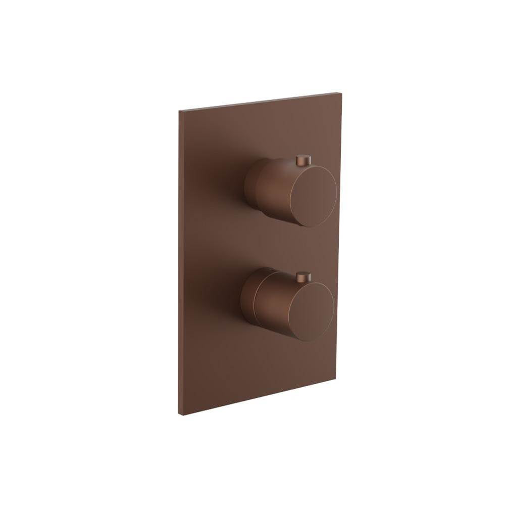 Isenberg By Flusso - 3/4'' Thermostatic Shower Valve & Trim - 1 Output - Vortex Brown