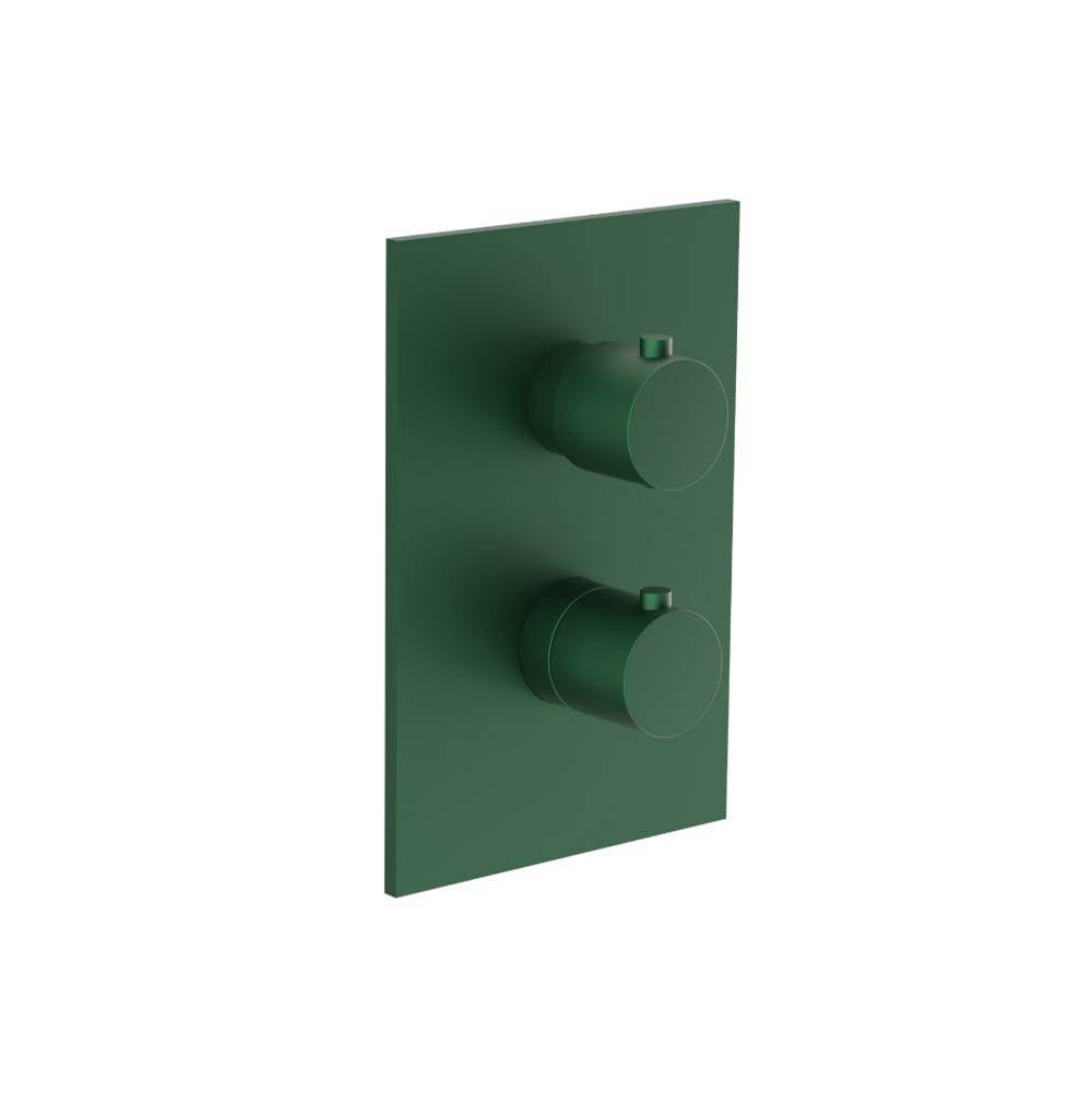 Isenberg By Flusso - 3/4 '' Thermostatic Valve & Trim - With 2-Way Diverter - 2 Output - Leaf Green