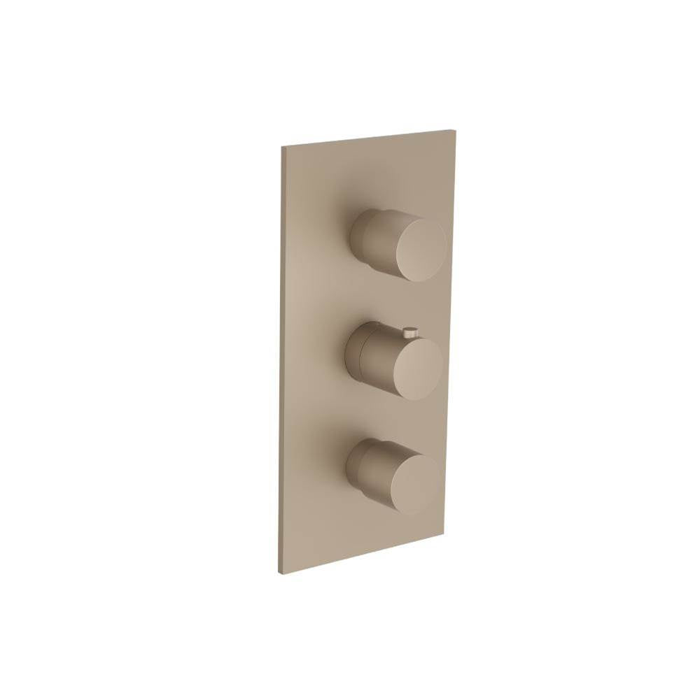 Isenberg By Flusso - 3/4'' Thermostatic Valve & Trim - 4 Output - Dark Tan