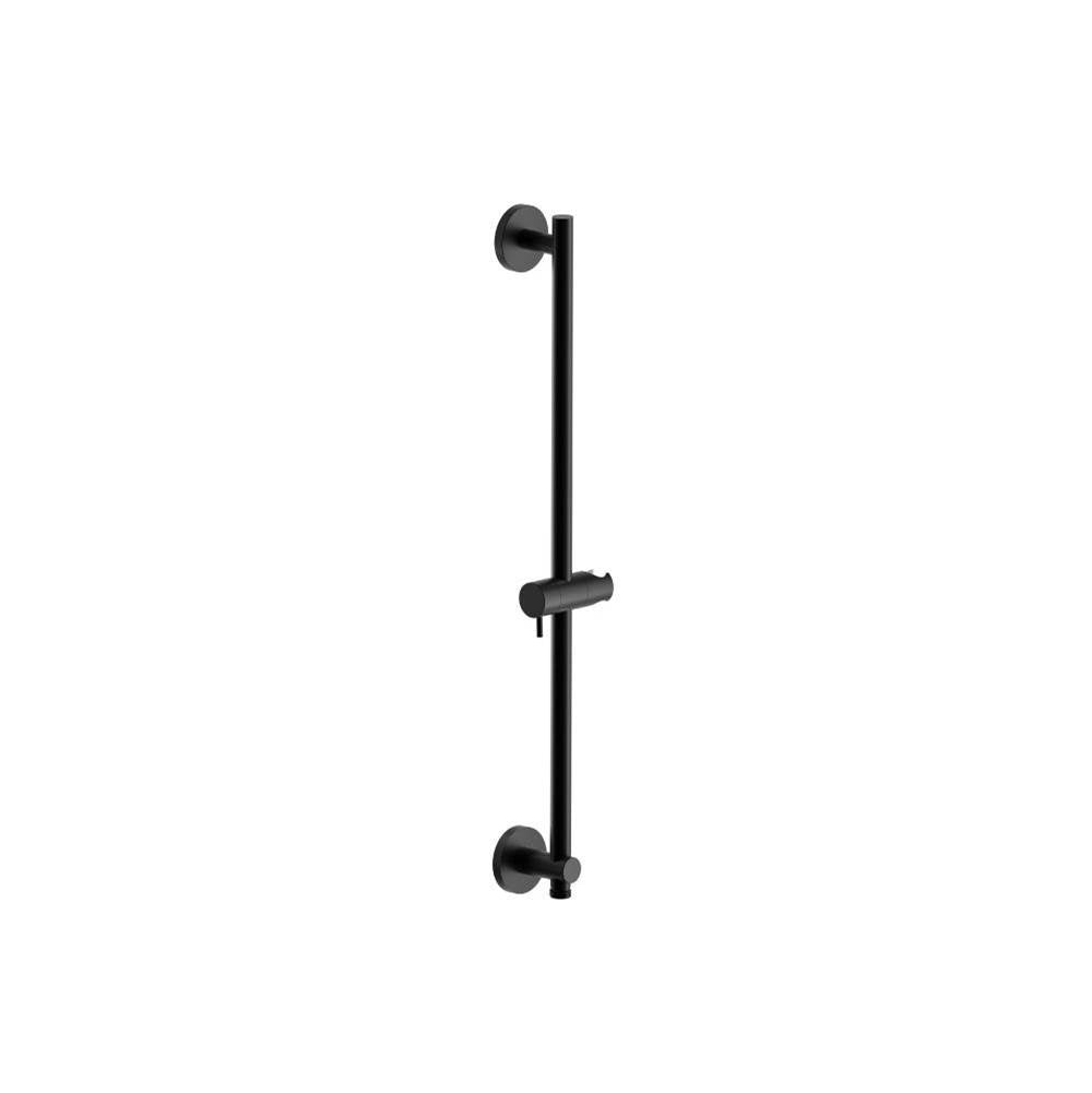 Isenberg By Flusso - Shower Slide Bar With Integrated Wall Elbow - Gloss Black