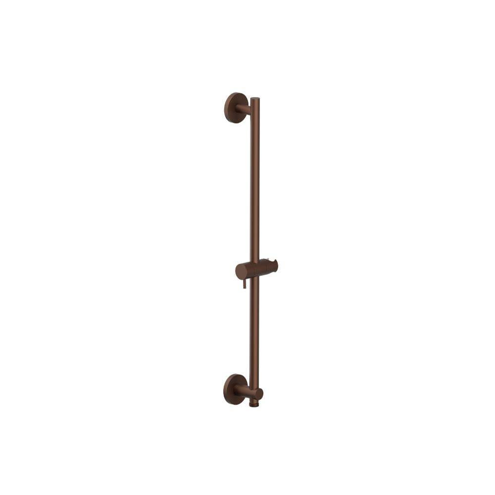 Isenberg By Flusso - Shower Slide Bar With Integrated Wall Elbow - Vortex Brown