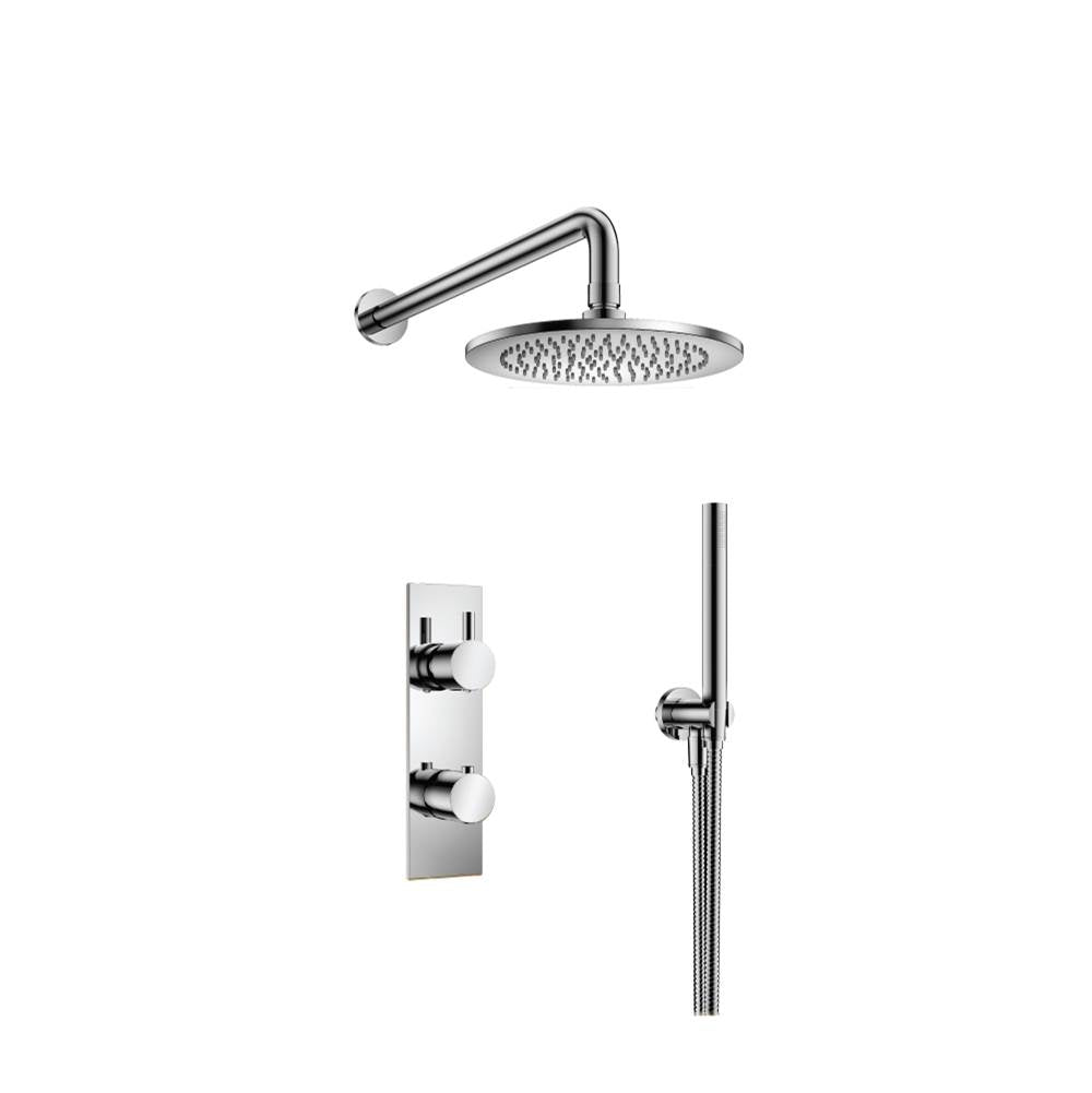 Isenberg By Flusso - Two Output Shower Set With Shower Head And Hand Held - Chrome