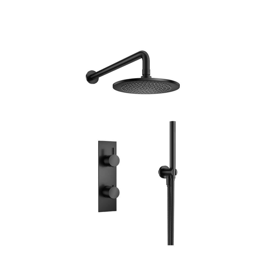 Isenberg By Flusso - Two Output Shower Set With Shower Head And Hand Held - Matte Black