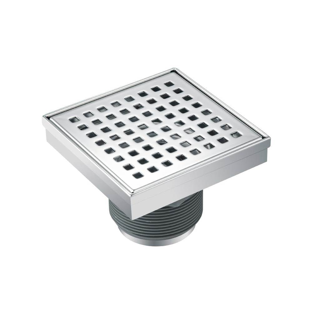 Isenberg By Flusso - 4'' Decorative Floor Drain with 2'' Outlet - Chrome