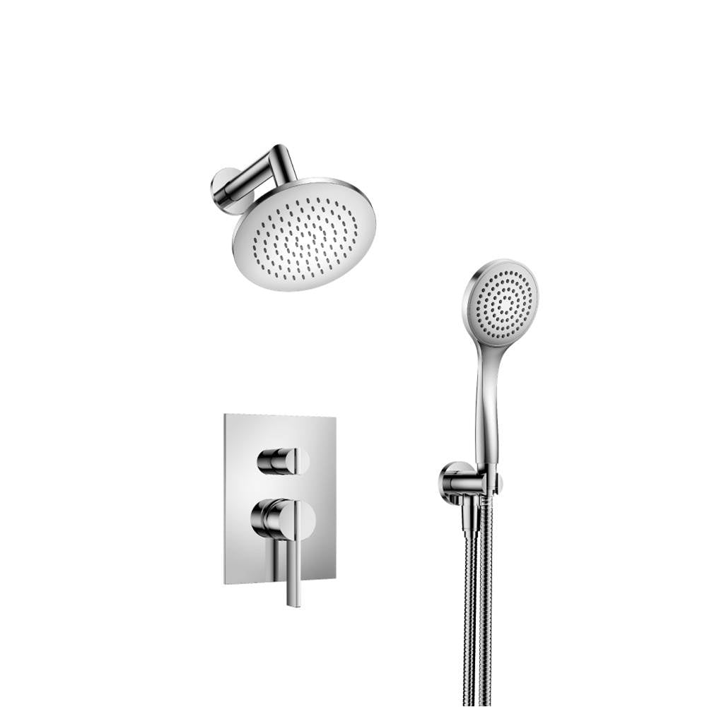 Isenberg By Flusso - Two Output Shower Set With Shower Head And Hand Held - Chrome